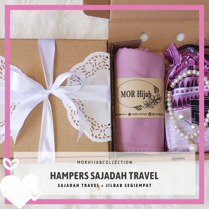 

Paket Hampers Sajadah Travel Jilbab Gift Wisuda Parcel Lebaran