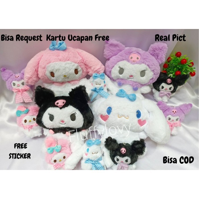 Marwa - Boneka Cantik Sanrio My Melody Kuromi Cinnamoroll Kecil Lucu Imut