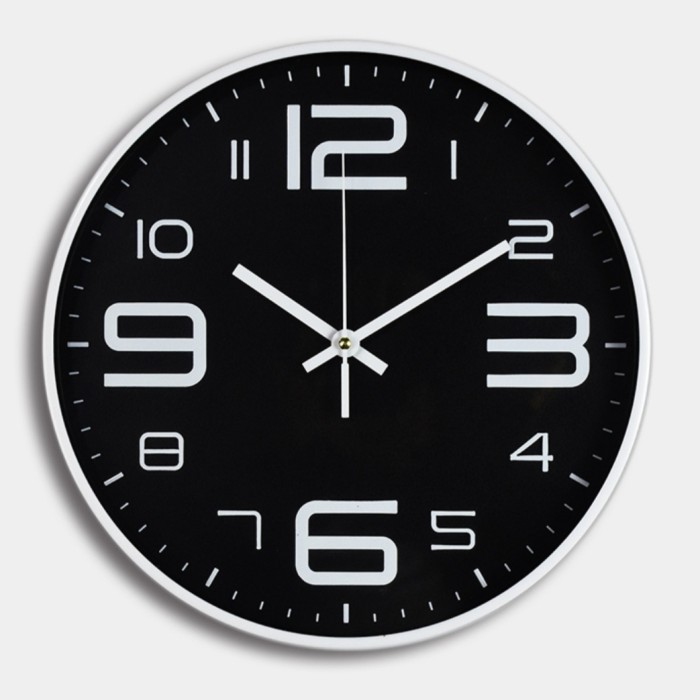 jam dinding besar bulat quartz creative design modern