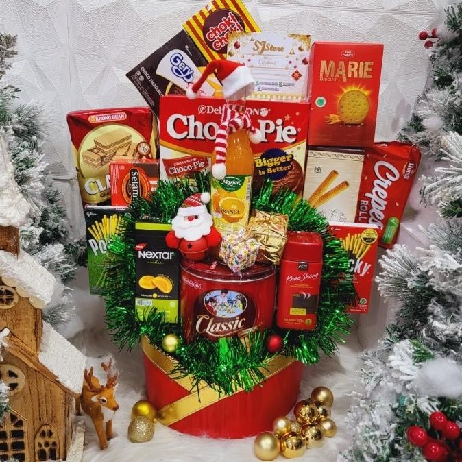 

Paket Dekorasi Hampers Natal Christmas Parcel Hadiah Kue Kering 308