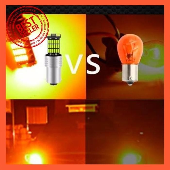 | SLC | LAMPU LED S25 1156 BA15S 45 SMD TITIK SEIN SIGN MOBIL MOTOR BAYONET