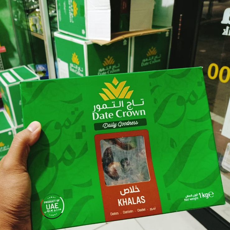 

MJS Kemasan baru Kurma Date Crown Khalas 1 kg - ORIGINAL / Makanan Ringan Manis