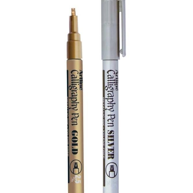 

Artline Calligraphy Pen Gold & Silver Ek 993 Xf |Murah