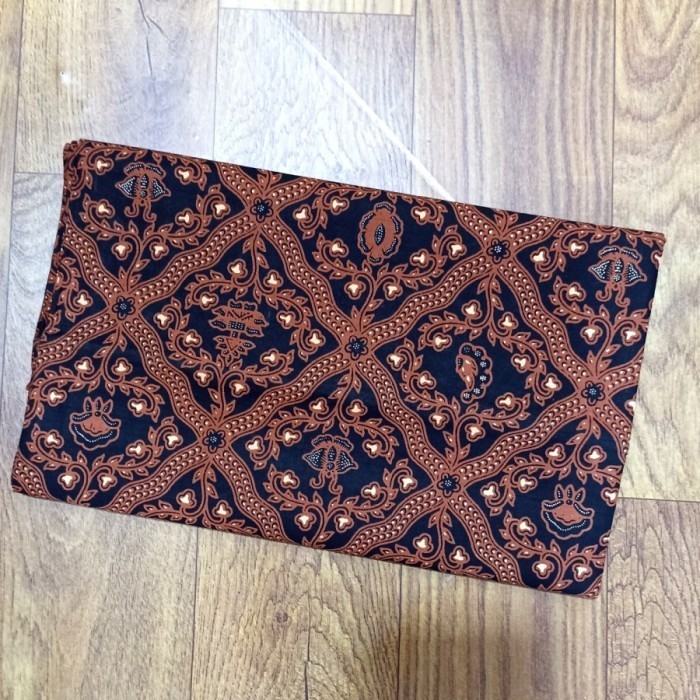 Kain Batik Cap Sidomukti Sidoluhur Latar Coklat Hitam Jogja Solo