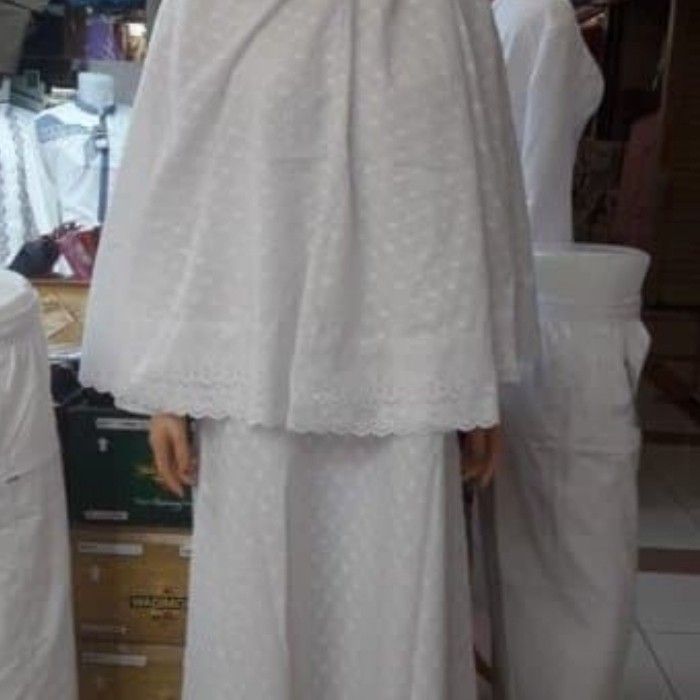 Baju Gamis Ihrom Bordir Ekslusif_Gamis Ihrom Big Size_3L 5L