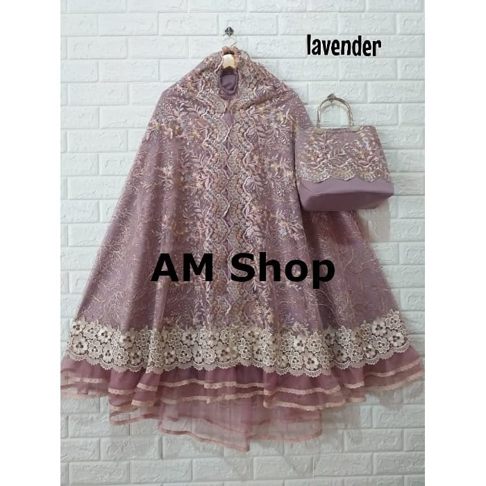 Mukena Dewasa Jumbo Terbaru Aiza Brukat Mewah Tk