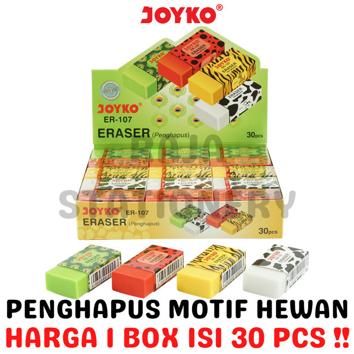 

Joyko Eraser Ghapus Joyko Motif Hewan Binatang Lucu Er-107 [30Pcs]