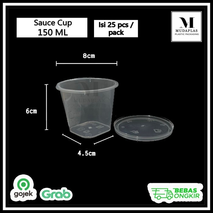 

Silahkan Order] Sauce Cup 150 ml / Thinwall 150 ml Cup Puding / Tempat Saos isi 25 pcs