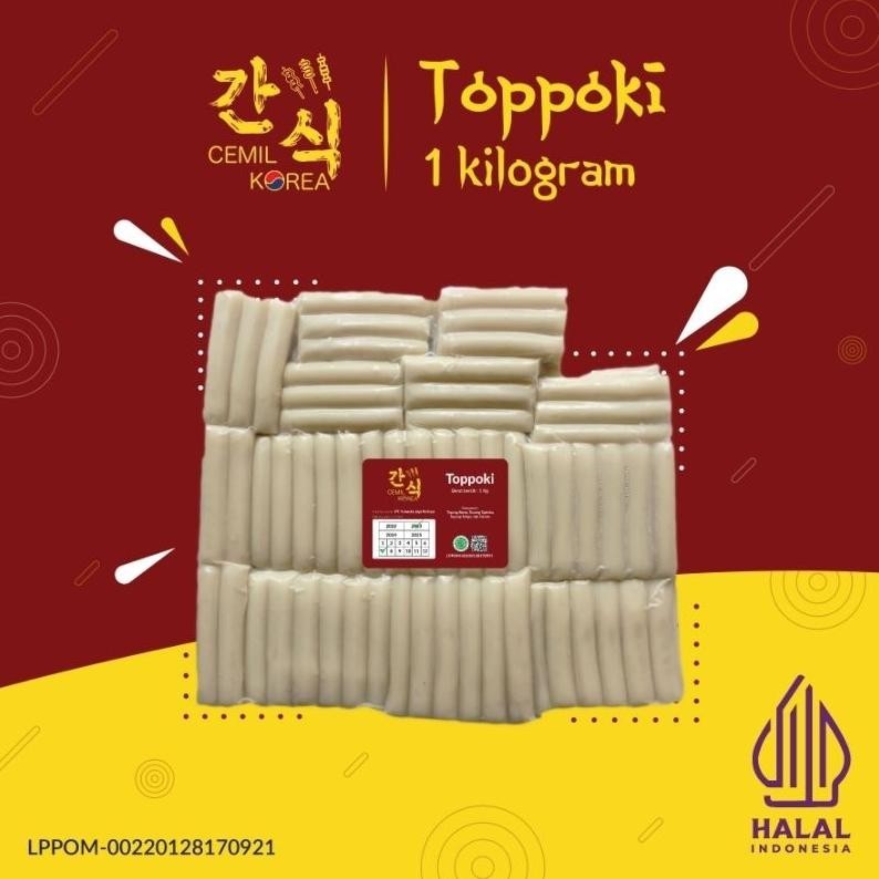 

(Cod) Toppoki 1 Kg Topoki Tteokbokki Topokki Rice Cake Instan Halal 1Kg Jajanan Cemilan Korea Paling Murah