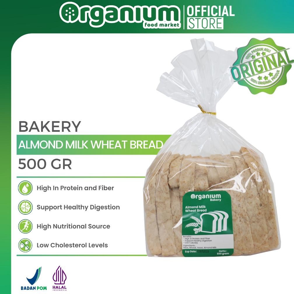 

Promo Thr Organium Roti Gandum Almond Milk Wheat Bread 500G Original