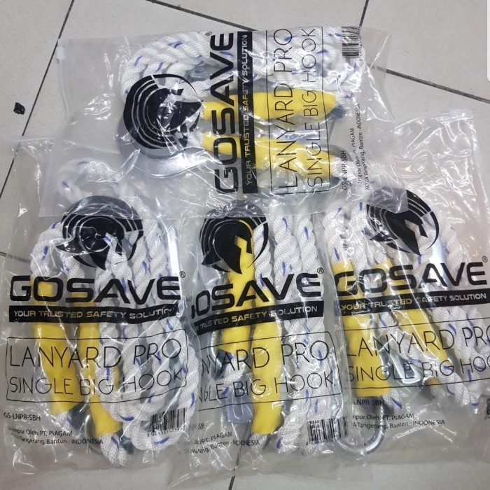

Single Big Hook Lanyard Gosave Rope Tali Body Harness Plus Carabinner
