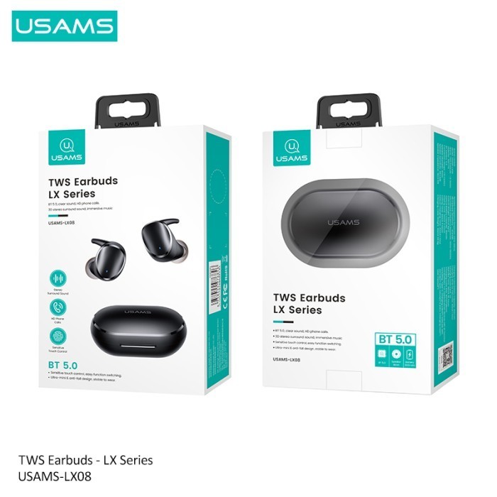 Usams True Wireless Bluetooth Earphone Earbuds Tws Lx08 Promo R0324C