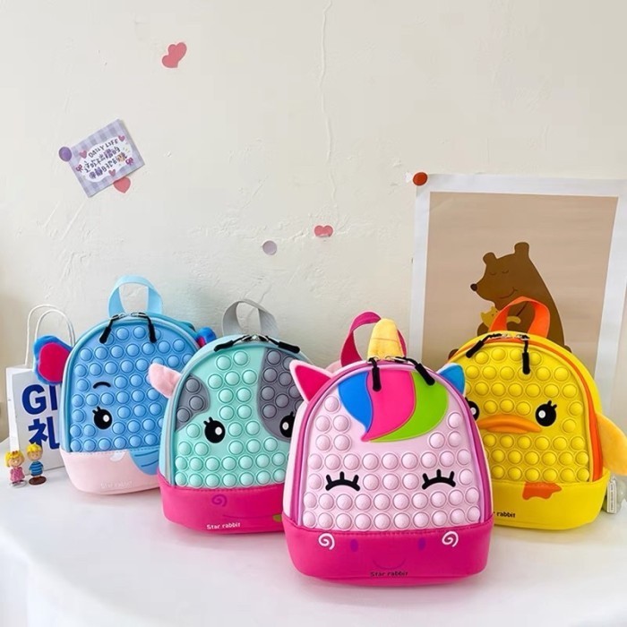 Termurah Children Pop It Backpack Bag Tas Ransel Pop It Anak Cute Color