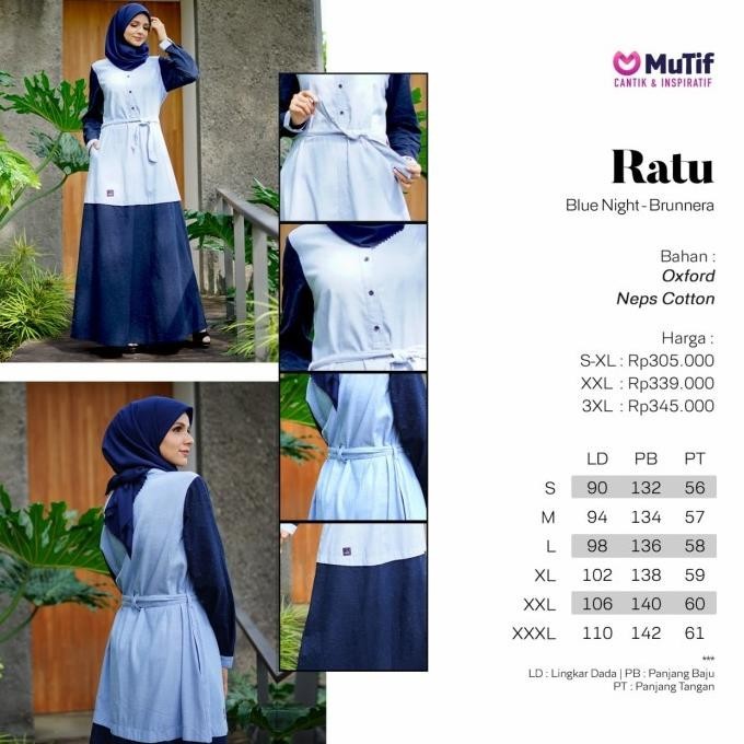 Terlaris Gamis Mutif Ratu / Gamis Wanita Dewasa Mutif Limited Edition