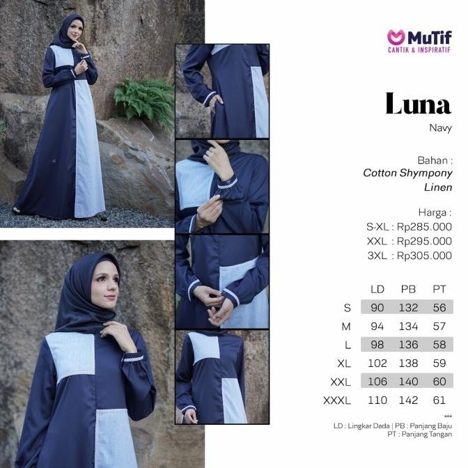 Terbaru Gamis Terbaru Mutif Luna Original