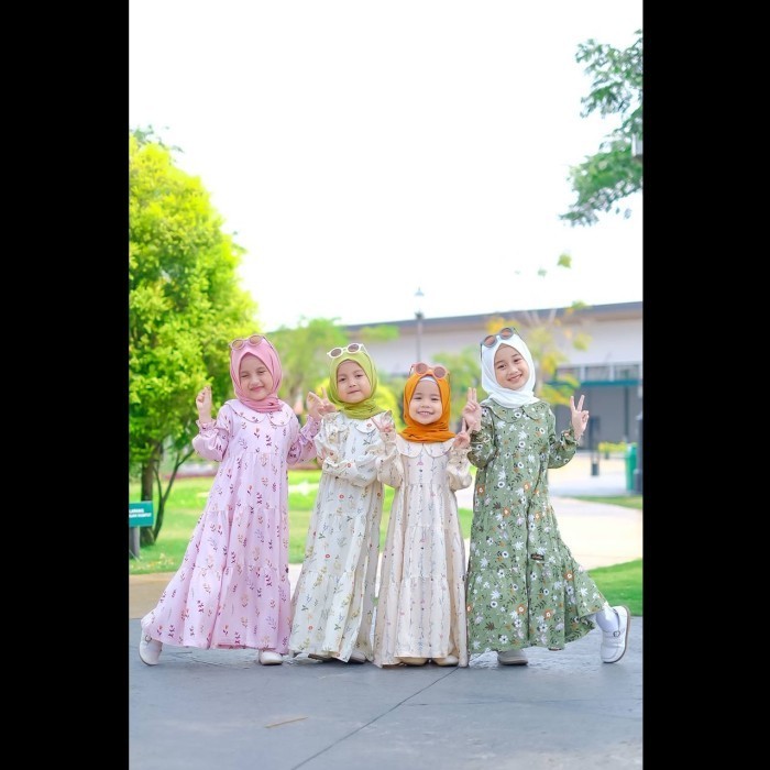 promo Gamis Lolita - Terusan Muslim Anak Dress Panjang Fashion Lebaran