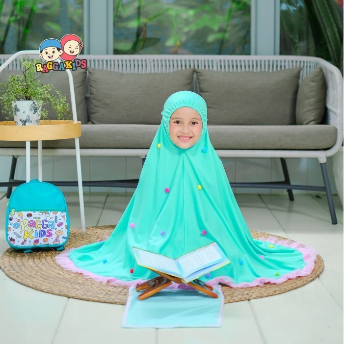 promo Mukena anak Raggakids lolipop 1 - 12 tahun free tas dan sajadah mini