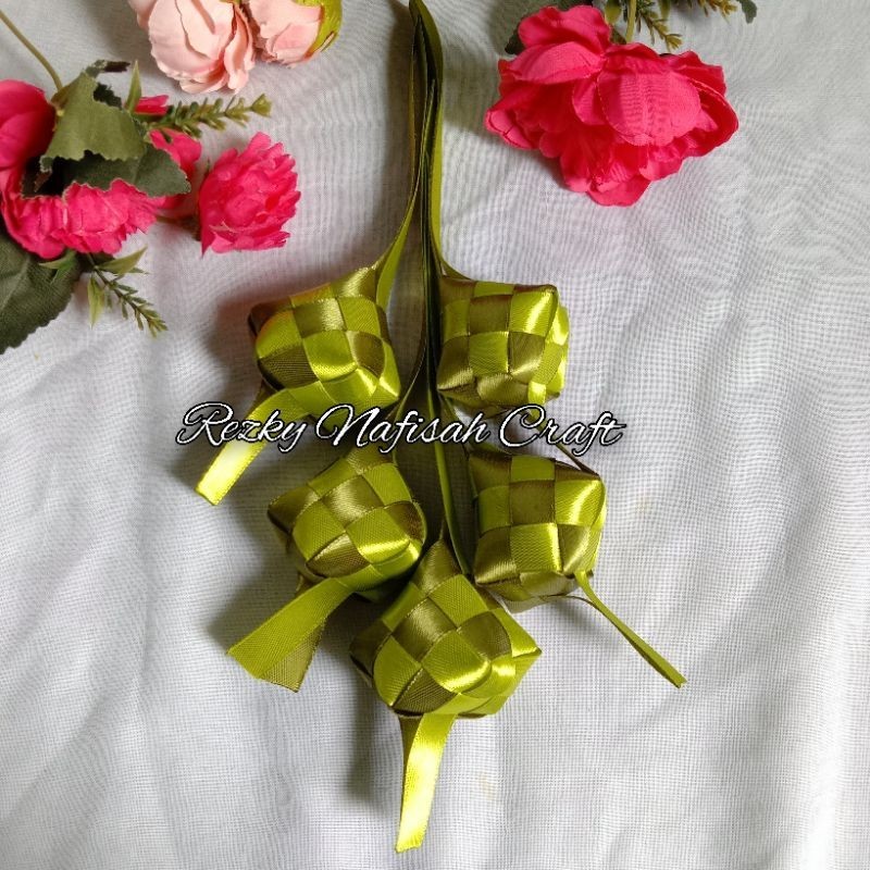 

ketupat lebaran isi 5pcs/ketupat hias/pita ketupat/ketupat idul fitri