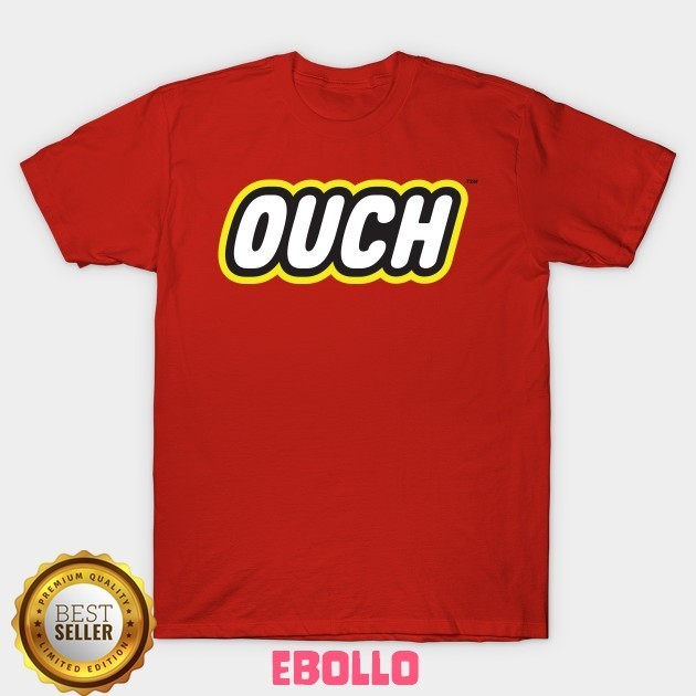 Baju Kaos Tshirt Ouch Lego Logo Distro Cotton Combed Premium Kaos Pria Wanita Anak