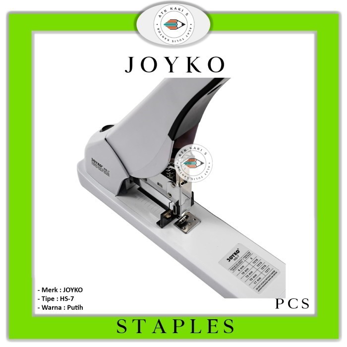 

Joyko Heavy Duty Stapler Hs - 7 [ 1 Pcs ]