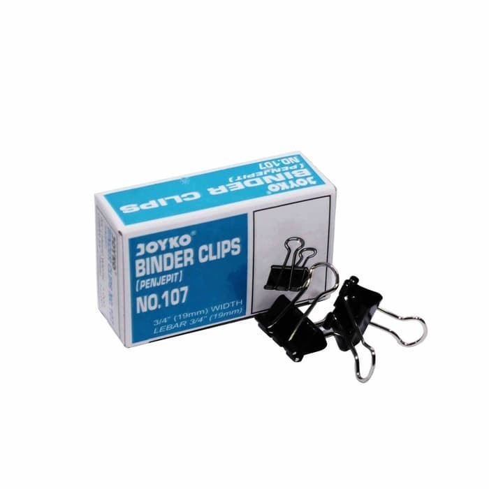 

Binder Clips Joyko 107 / Clip / Klip Jepit Kertas Hitam / Jepitan