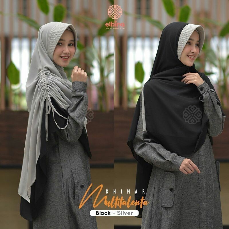 NEW PREMIUM DAILY HIJAB khimar multitalenta khimar syari bolak balik by elbina hijab
