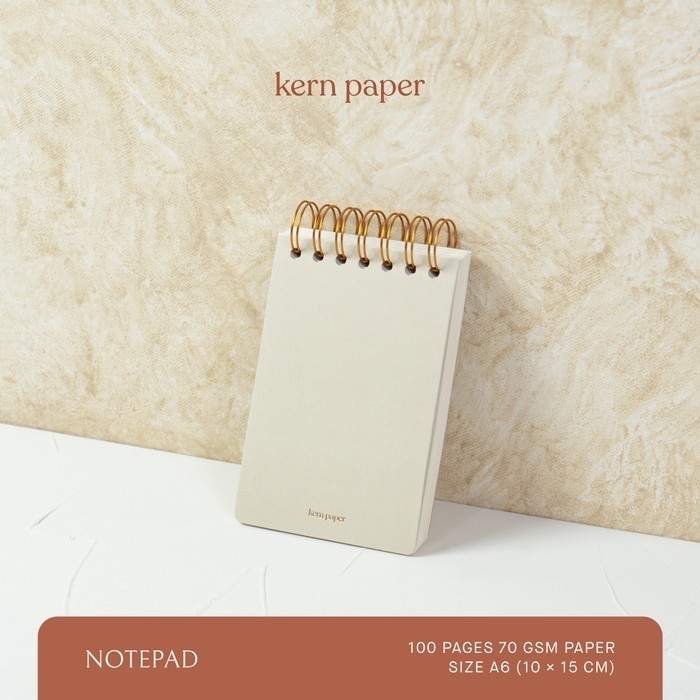 

.........] Kern Paper Notepad A6 - Basic Buku Tulis Polos Gold Spiral