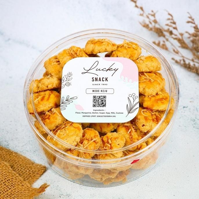 

Kue Kering "MEDE KEJU" Premium Wijsman Wisman Uk 500 Gram Toples Bulat