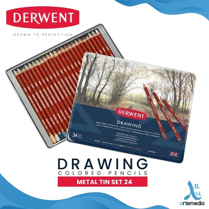 

Sil Warna Derwent Drawing 24 Cil Color Metal Tin Set