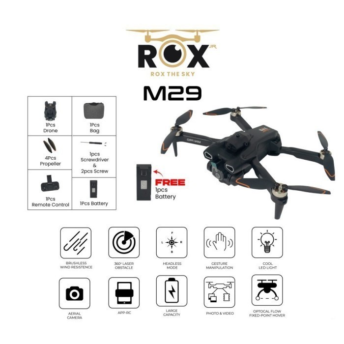 ROX M29 Mini Drone HD Dual Camera WiFi FPV