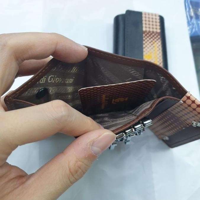 Dompet Kunci Kulit Lombardi Giovanni Genuine Leather Original Merah Ready