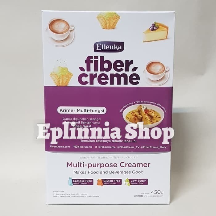 

Ready Krimer Ellenka Elenka Fibre Fiber Creme Cream Creamer 450 gr