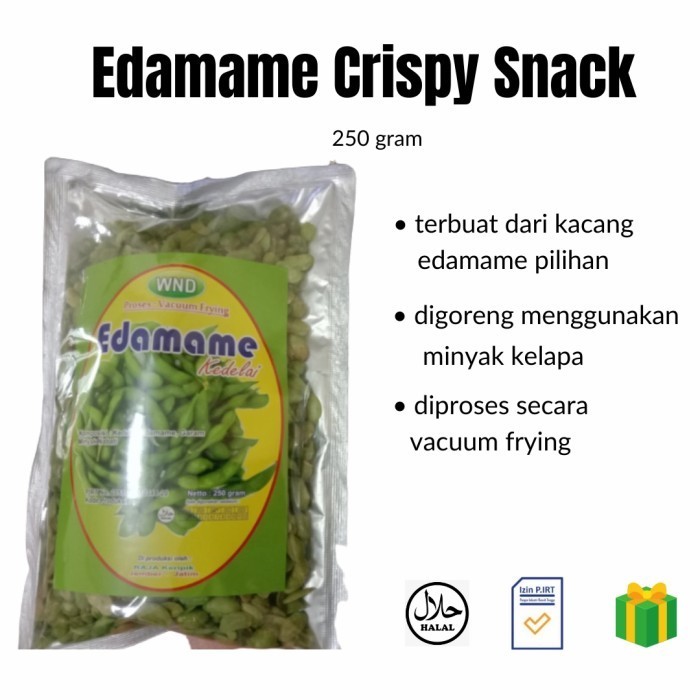 

SPECIAL Edamame Crispy Snack Kacang Edamame Goreng Edamame Vacuum WND 250 gram