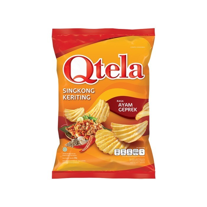 

LIMITED EDITION Qtela Singkong Keriting Ayam Geprek 80 Gr - 6 Pcs