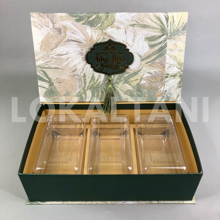 BOX KUE KERING HARDTOP 3 TOPLES 350GR/KOTAK HAMPERS EDISI LEBARAN
