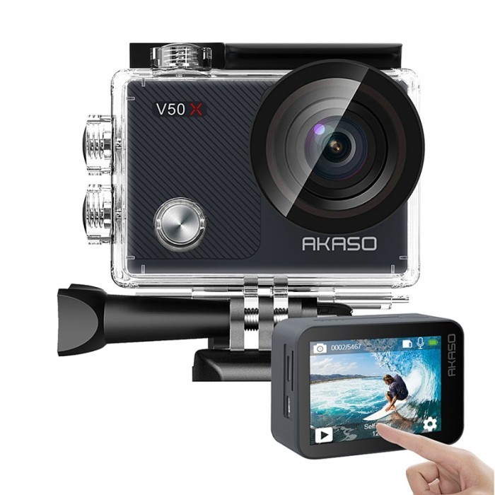 Akaso V50X Action Cam 4K 30 Fps Waterproof - Akaso V50 X Garansi Resmi