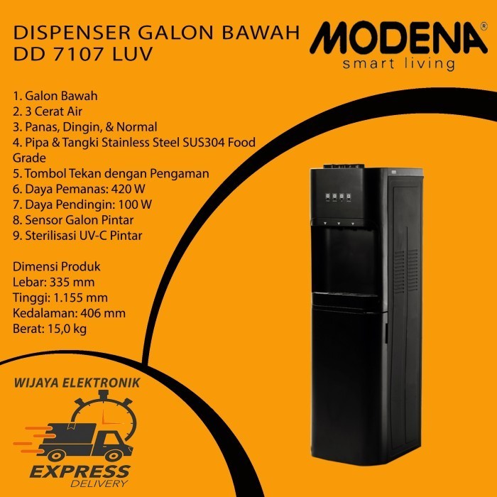 Dispenser Galon Bawah Modena Dd 7107 Luv