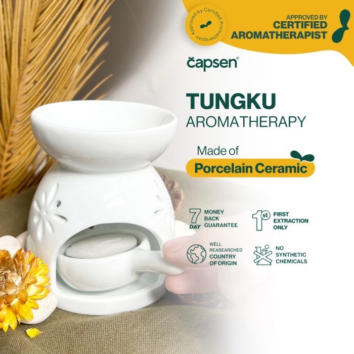 TUNGKU AROMATERAPI BAKAR LILIN EO AROMA TERAPI CANDLE CAPSEN BY BOBBA