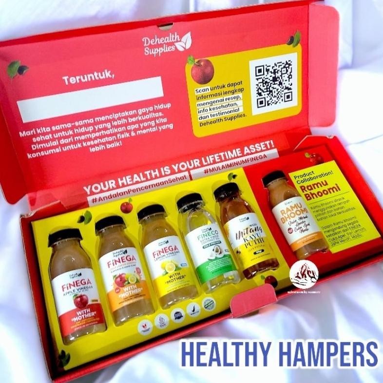 

Siap Kirim !!! Dehealth Supplies | Hampers Sehat Lebaran Idul Fitri | Finega Cuka Apel Set