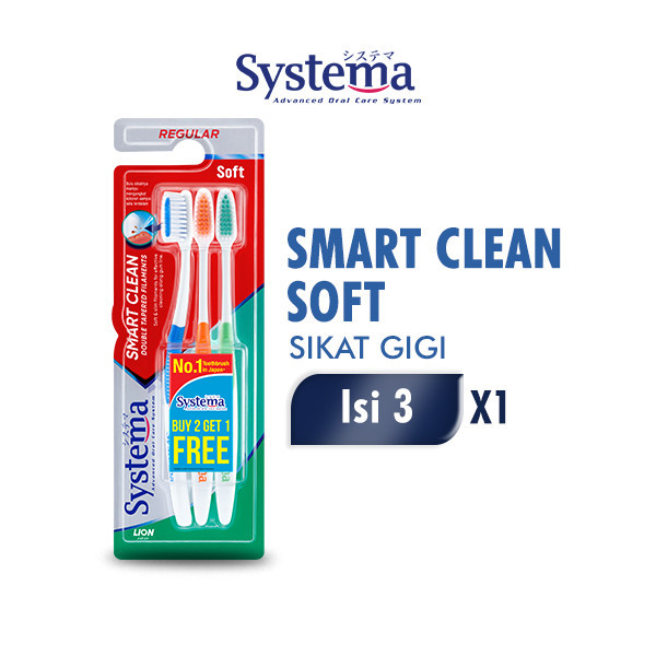 Foto Systema Sikat Gigi Smart Clean Isi 3 Pcs