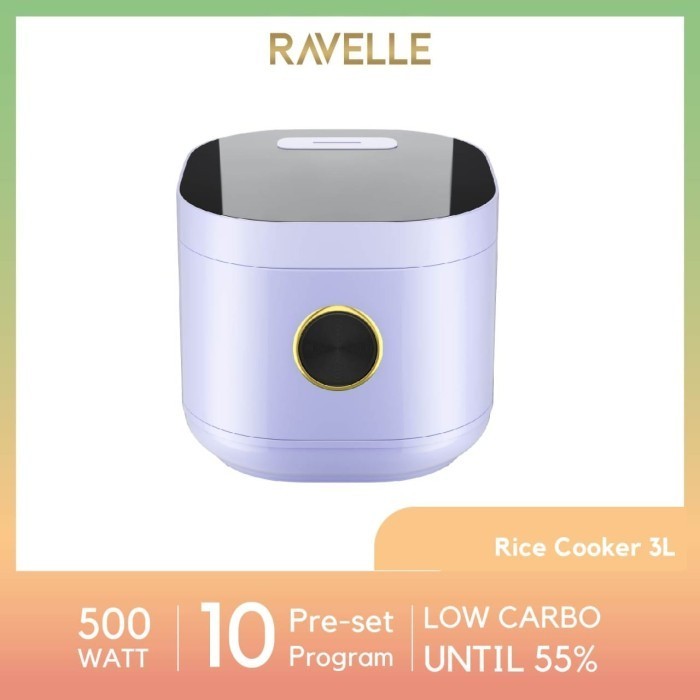 Rice Cooker Digital Ravelle Jade Green 3 Liter - Low Carbo Rice Cooker