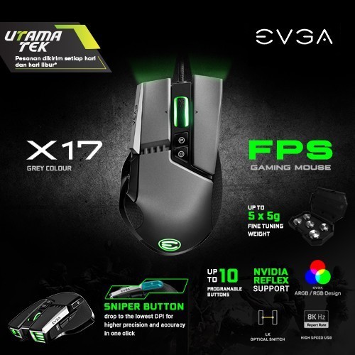 Evga Gaming Mouse Evga X17 Gaming Mouse 16000 Dpi