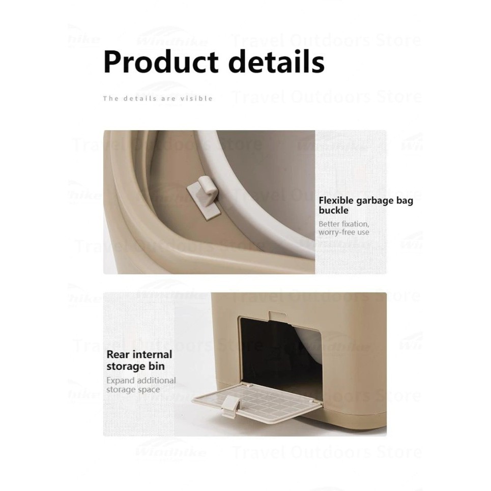 Toilet Box Mobile / Portable Camping Outdoor Naturehike Cnh22Hj003