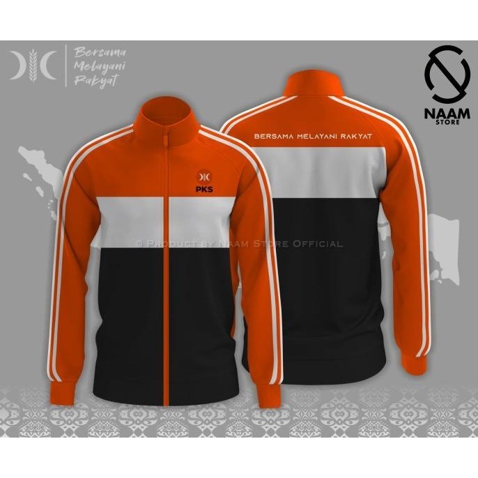 Jaket Tracktop Pks (Partai Keadilan Sejahtera) Type 1.0 By Naam Store