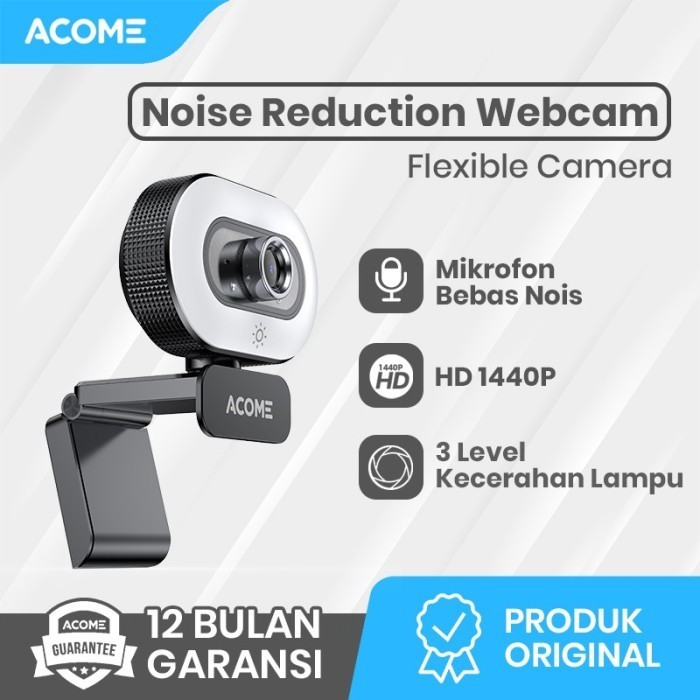 Acome Awc-12 Webcam 1440P Usb Microfon Noise Reducing 360 Camera Awc12