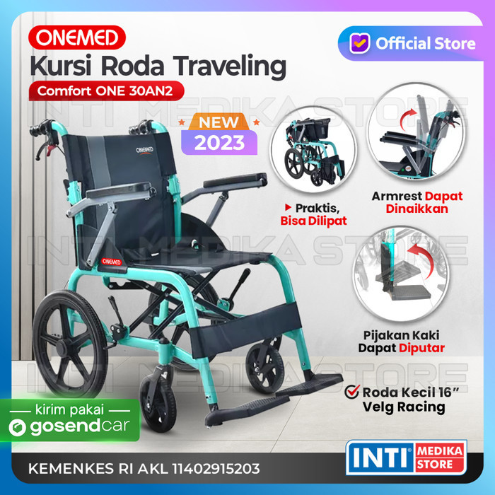 Onemed - Kursi Roda Travelling Portable Comfort One 30 An 2 Travel