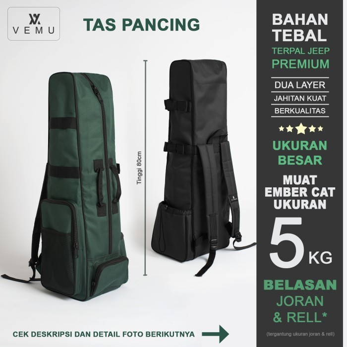 Tas Pancing Bahan Kanvas Terpal Jeep Dan Tebal