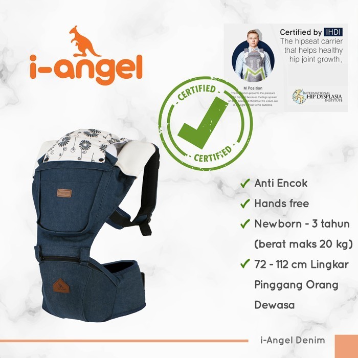 I-Angel Gendongan Bayi : I-Angel Denim Solid
