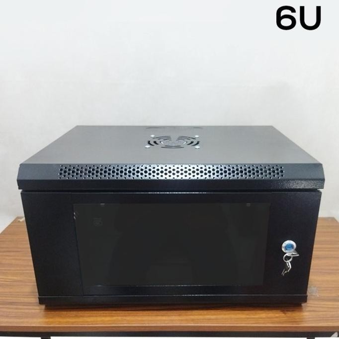Wallmount Rack Server 6U, Rak Server Single Door 6U
