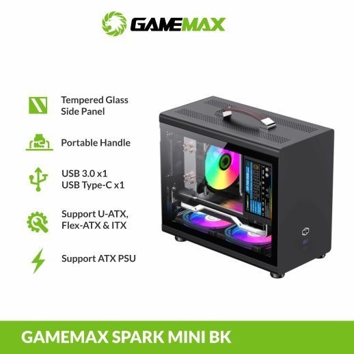 Casing Pc Gamemax Spark Mini White Itx